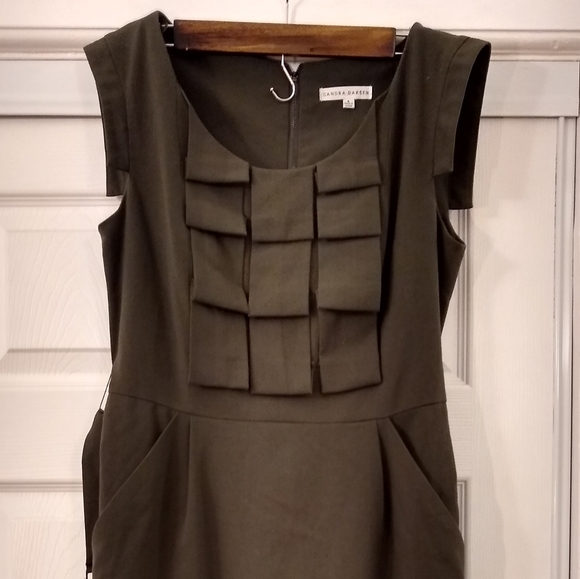 Sandra Darren Dress - Green - Size 8 - Picture 2 of 8